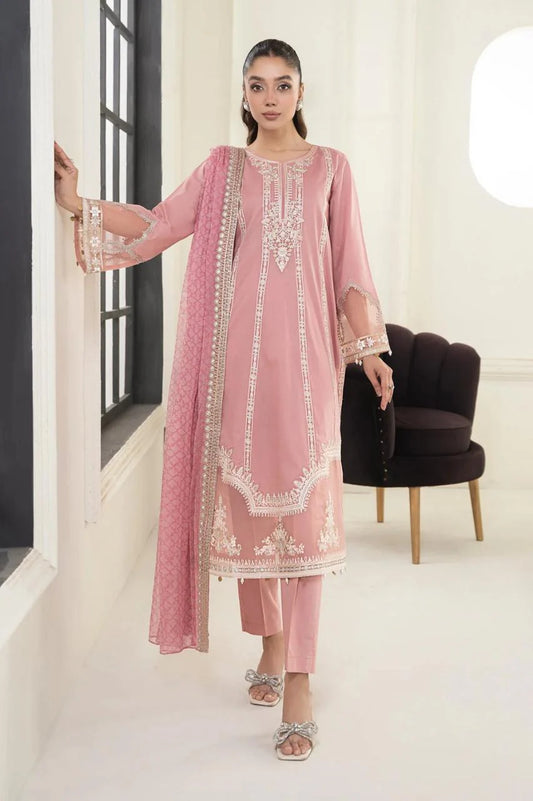 MARIA B DHANAK EMBROIDERY DRESS 3 PIECE 2357