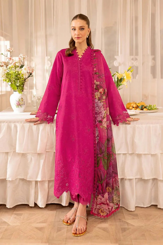 FRASHA DHANAK EMBROIDERY DRESS 3 PIECE 2354