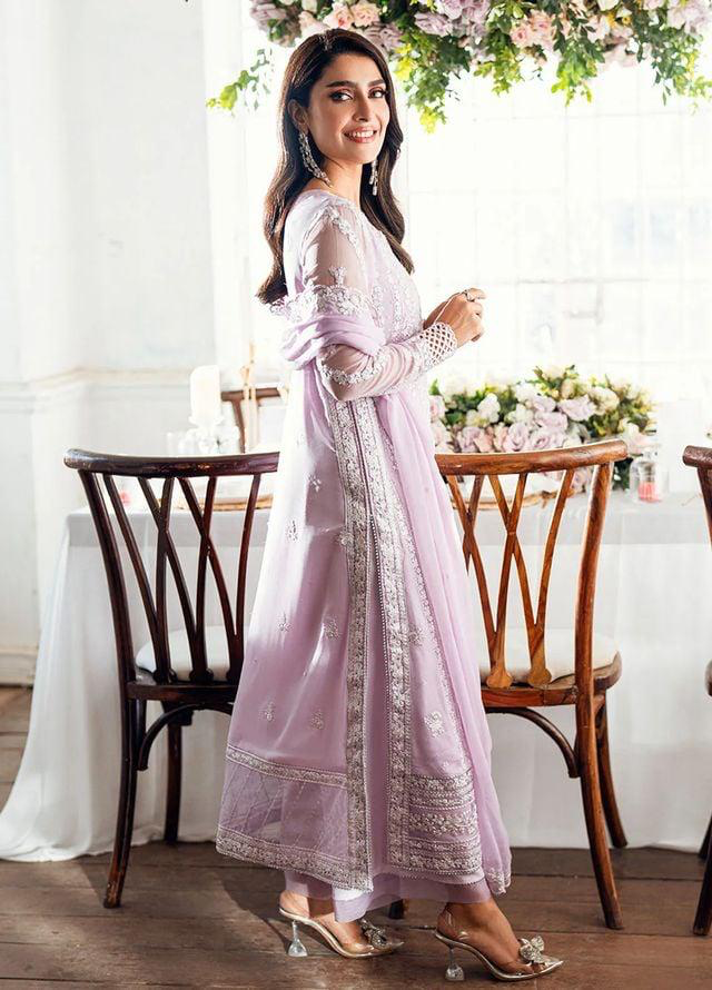 AZURE EMBROIDERED CHIFFON DRESS 3 PIECE 2360
