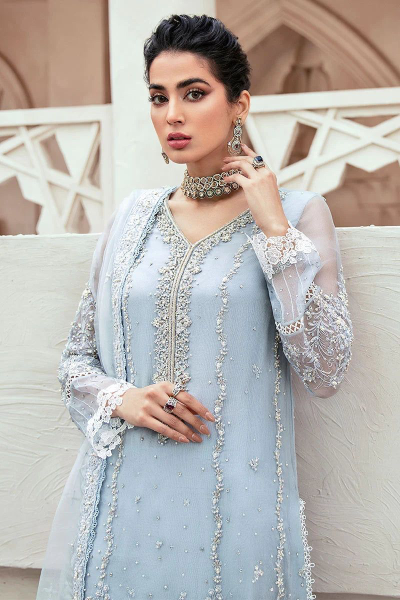MUSHQ WEDDING COLLECTION SOFT ORGANZA EMBROIDERY DRESS 3 PIECE