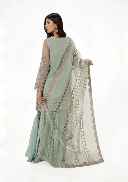 MARIA B SOFT ORGANZA HEAVILY EMBROIDERY DRESS 3 PIECE 2351