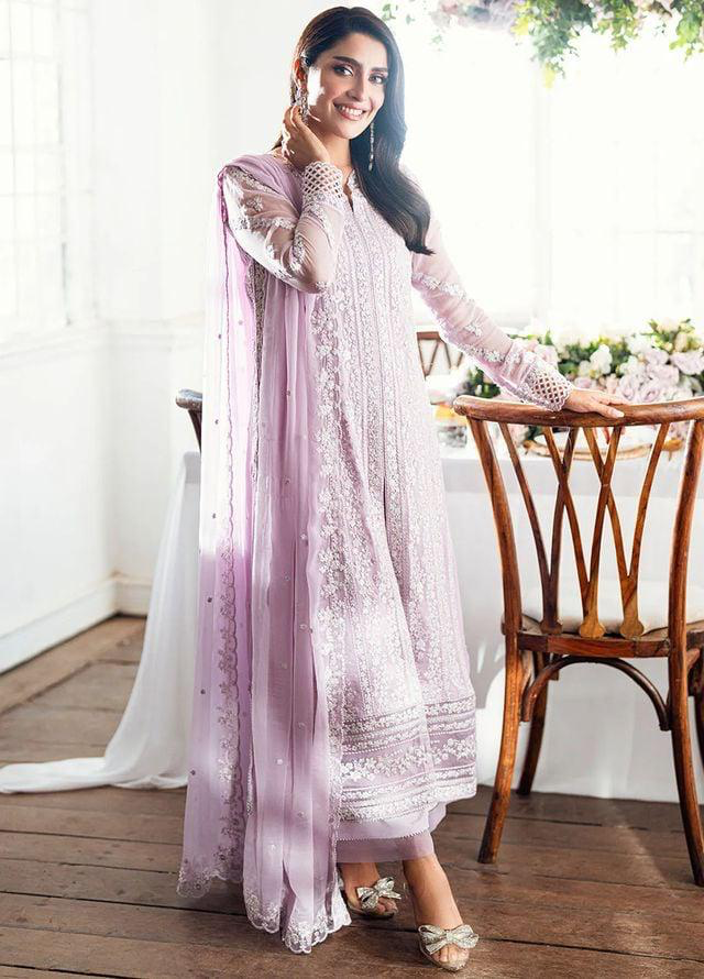AZURE EMBROIDERED CHIFFON DRESS 3 PIECE 2360