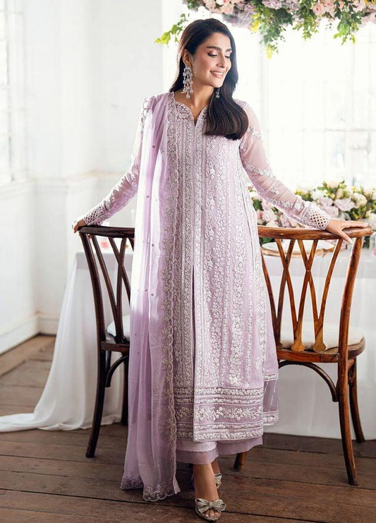 AZURE EMBROIDERED CHIFFON DRESS 3 PIECE 2360