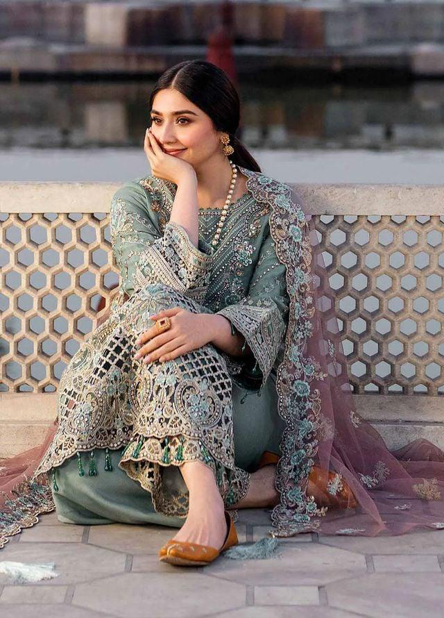 IMROZIA SOFT ORGANZA HEAVILY EMBROIDERY DRESS 3 PIECE 2376