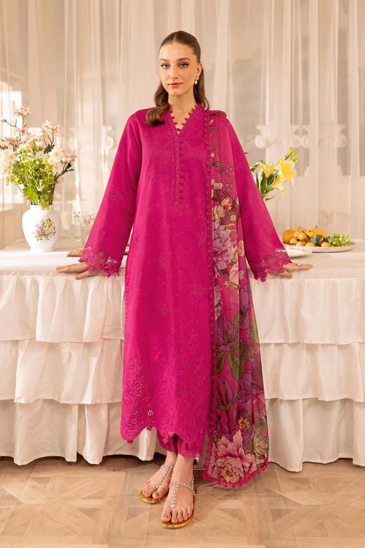 FRASHA DHANAK EMBROIDERY DRESS 3 PIECE 2354